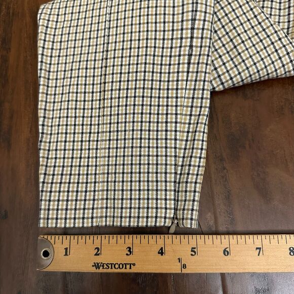 THEORY Alettah Ainsley Check Cropped Pants Ankle Zip in Multicolor - Picture 16 of 16